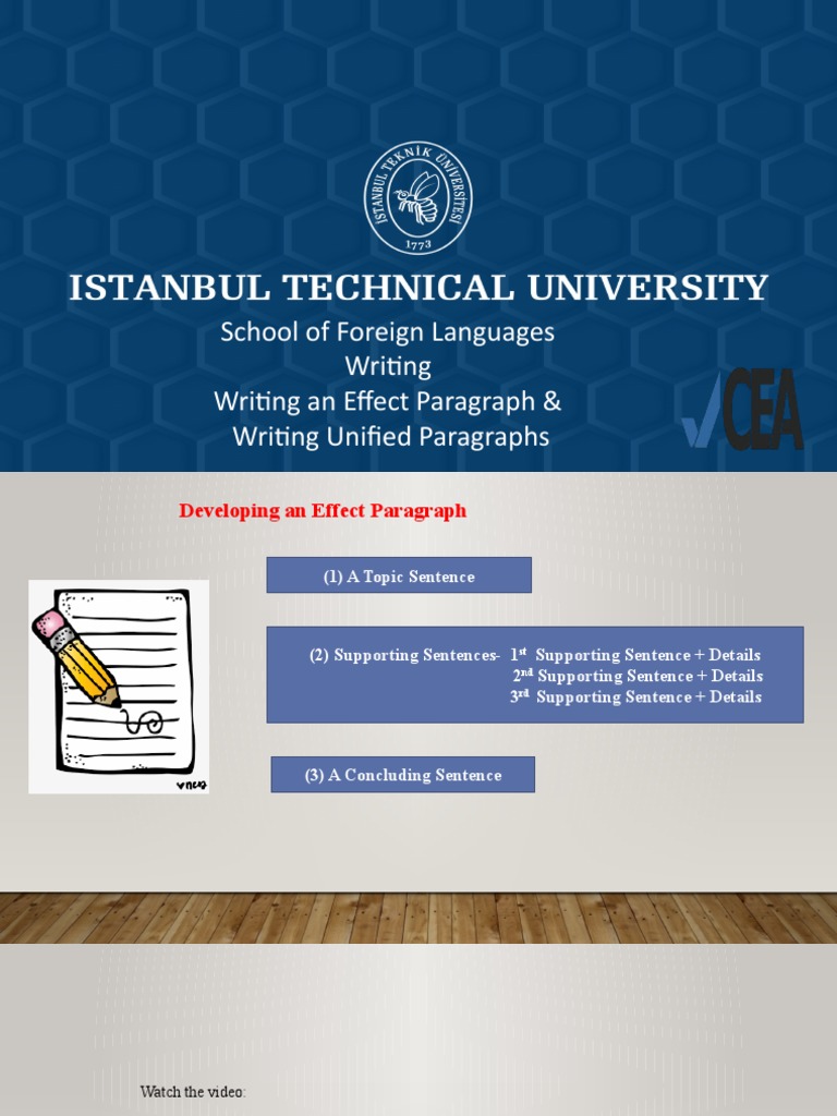 School of Foreign Languages Writing Writing An Effect Paragraph