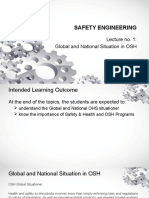 Safety Engineering: Lecture No. 1: Global and National Situation in OSH
