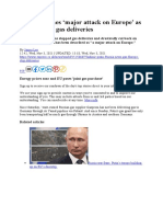 Putin Launches Major Attack On Europe' As Russia Stops Gas Deliveries-3noiembr2021