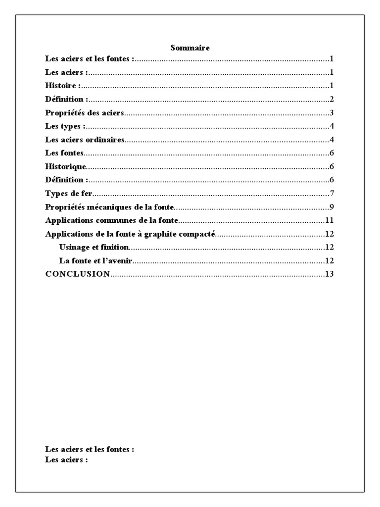 Différences entre fonte et acier PDF Acier Fonte (métallurgie) — free download