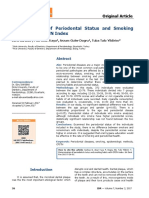 Determination of Periodontal Status and Smoking Habits With CPITN Index