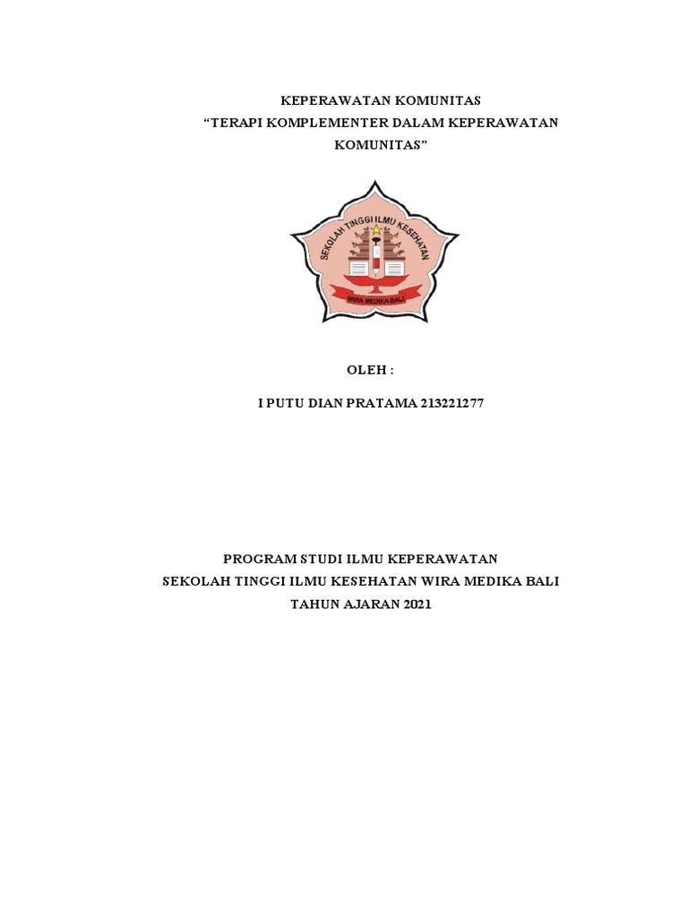 Terapi Komplementer dalam Keperawatan | PDF | Pengembangan Diri