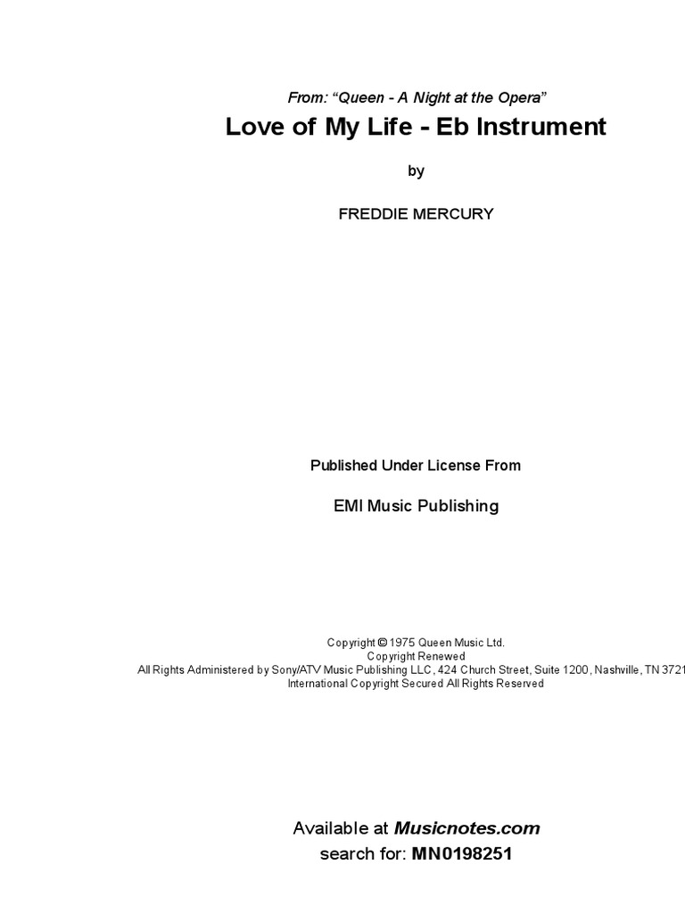historia da música love of my life queen