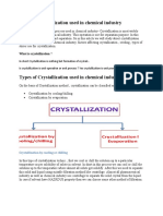 Types of Crystallization Used in Chemical Industry