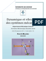 Cours Dynamique et vibrations des systèmes mécaniques ENISo 2018-2019