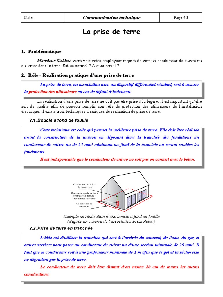 A Quoi Sert La Prise De Terre La Prise de Terre | PDF | Résistance (électricité) | Génie du bâtiment
