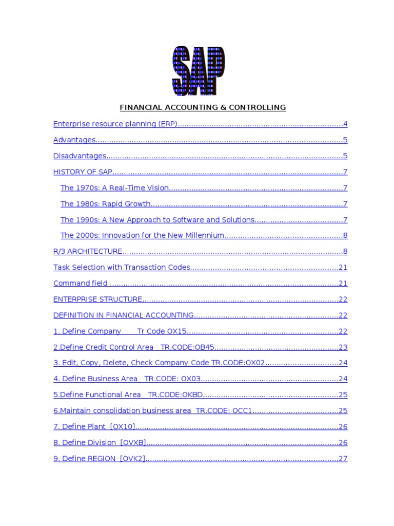 SAP Finance Notes | PDF | Enterprise Resource Planning | Sap Se