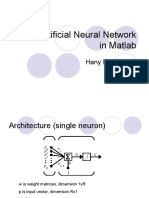 Artificial Neural Network in Matlab: Hany Ferdinando