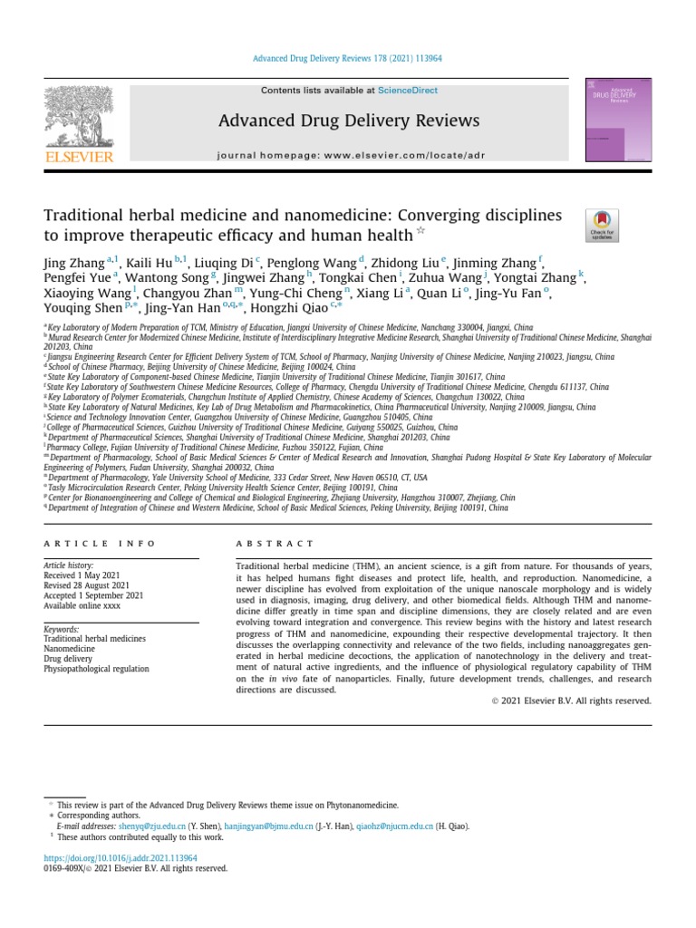 Advanced Drug Delivery Reviews: Contents Lists Available at | PDF ...