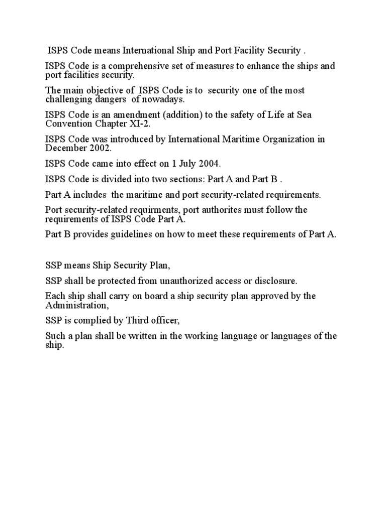 ISPS Code PDF