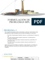 Formulación de Problemas MPL