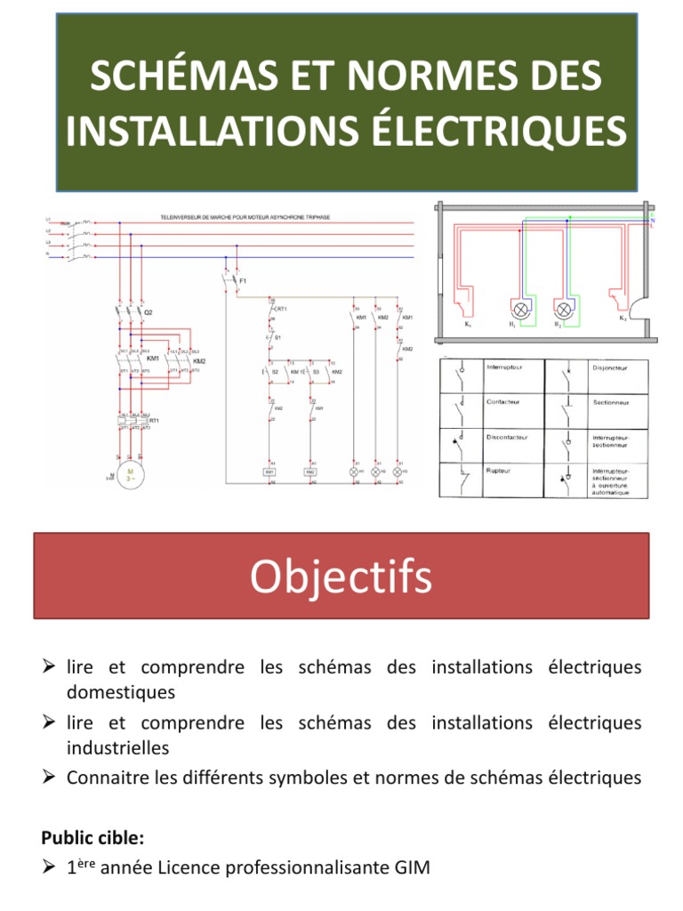 Que Doit Obligatoirement Comporter Un Schéma Unifilaire En électricité Cours2 - SCHÉMAS ET NORMES DES INSTALLATIONS ÉLECTRIQUES | PDF |  Interrupteur | Fusible (électricité)