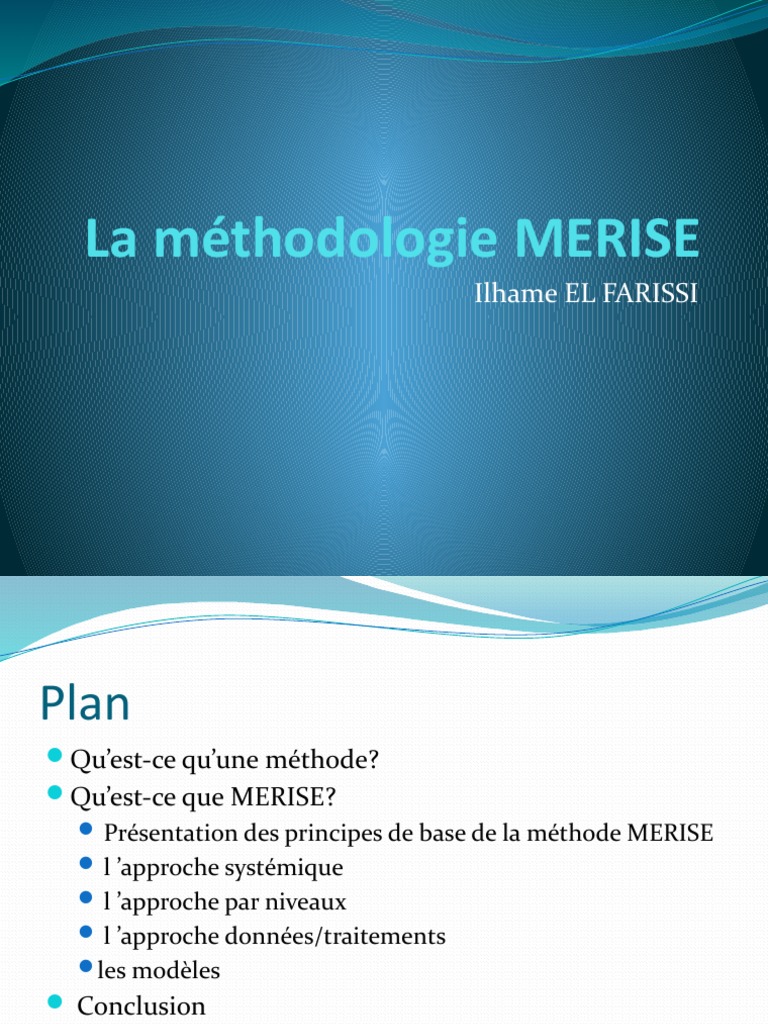 Introduction à la méthode MERISE | PDF | Système d'information ...