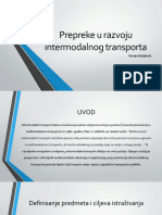 Prepreke U Razvoju Intermodalnog Transporta