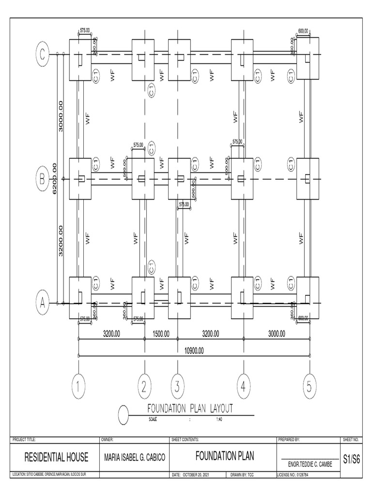 s1 Foundation Plan | PDF | Home & Garden