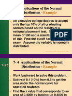 7-4 Applications of The Normal Distribution - : Example