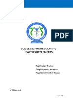 Guideline For Regulating Health Supplements, 1st Edition, 2018