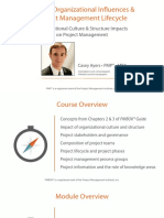 1 PMP Organizational Influences Project Management Lifecycle m1 Slides