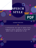 Speech Style