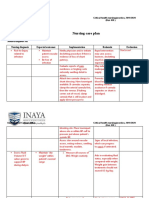 Nursing Care Plan: Inaia Medical College (IMC) Critical Health Nursing/practice, 2019/2020 (Nur 458)