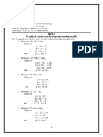 Operation Research Sheet 2 Graphical Solution For Linear Programming Models