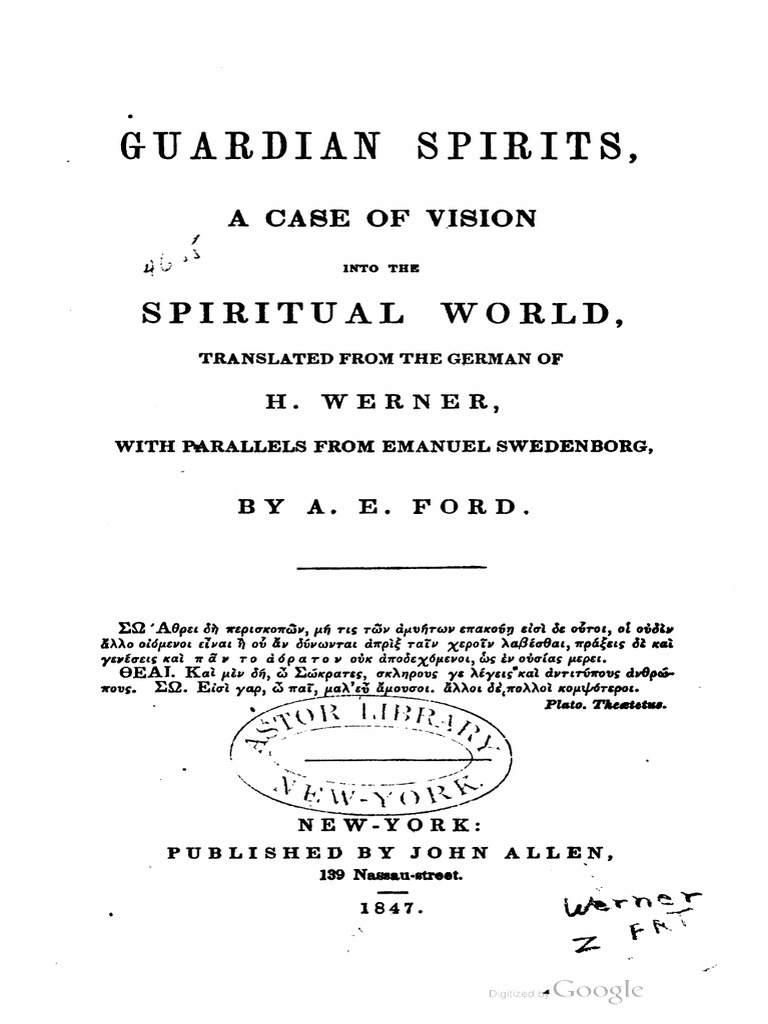 1847 Werner Guardian Spirits | PDF | Emanuel Swedenborg | Truth