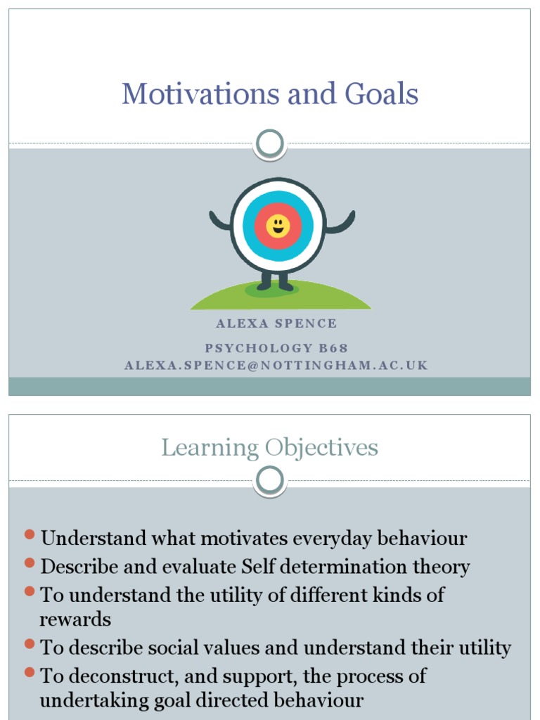 Motivations and Goals 2021 | Download Free PDF | Motivation | Motivational