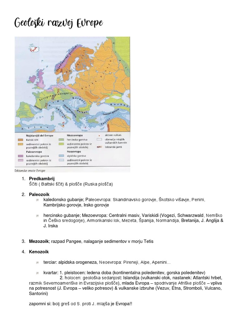 Geološki Razvoj Evrope | PDF