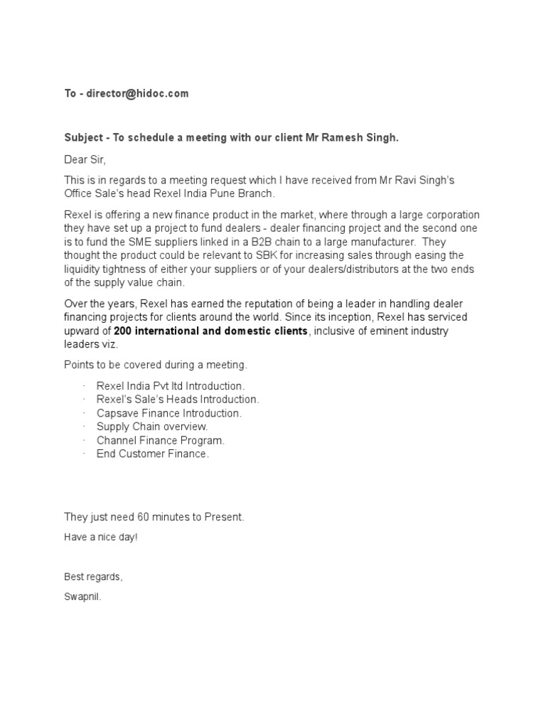 Mail To Director of Company | PDF | Business | Finance & Money Management