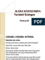 Variabel Endogen Sosiologi Konsumen