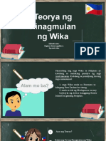 Teoryang Pinagmulan Ng Wika Report