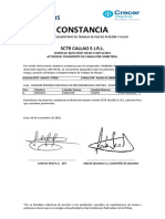 Constancia SCTR transporte carga por carretera Rodolfo Namuche Carpio DNI 01025415