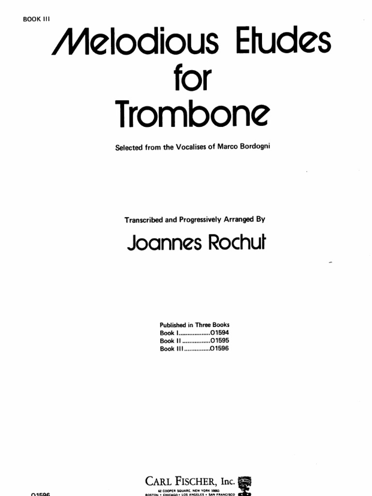 Rochut Melodious Etude For Trombone Book 3 PDF