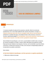 USO DE ENERGIAS LIMPAS