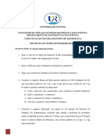 Seminário 1, Introducao A Teoria de Probabilidades