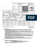 National Eligibility Cum Entrance Test (UG) - 2021 Score Card
