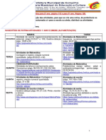 Sugestão de Rotina de Estudos Fundamental i e Emebe