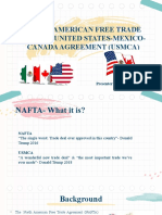 North American Free Trade (Nafta) United States-Mexico-Canada Agreement (Usmca)