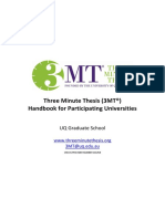 Three Minute Thesis (3MT®) Handbook For Participating Universities