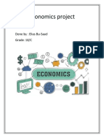 Economics Project: Done By: Elias Bu-Saad Grade: 10/C