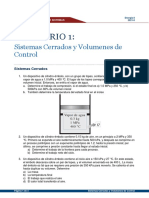 Sistemas cerrados y volúmenes de control: problemas resueltos