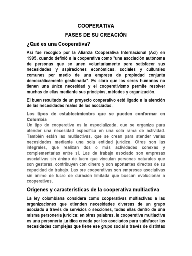 Guía para Crear una Cooperativa | PDF | Cooperativa | Economias