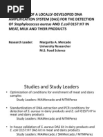 Download Validation of a locally-developed DNA amplification system DAS for the detection of Staphylococcus aureus and Ecoli 0157H7 in meat milk and their products by UPLB Office of the Vice Chancellor for Research and Extension SN53763511 doc pdf