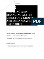 Creating and Managing Active Directory Groups and Organizational Units (Ous)