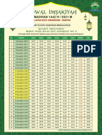 Jadwal Imsakiyah 1442 H