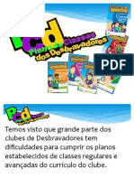 Planejamento de Classes Regulares e Áreas no Projeto Clube Desbravadores