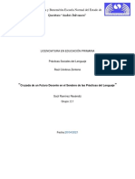 Cruzada de Un Futuro Docente en El Sendero de Las Prácticas Sociales Del Lenguaje