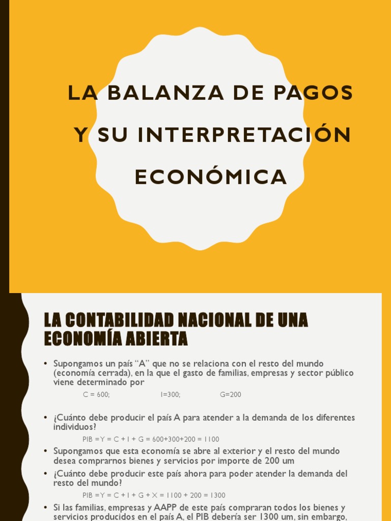Interpretación de la Balanza de Pagos | PDF | Balance de pagos ...