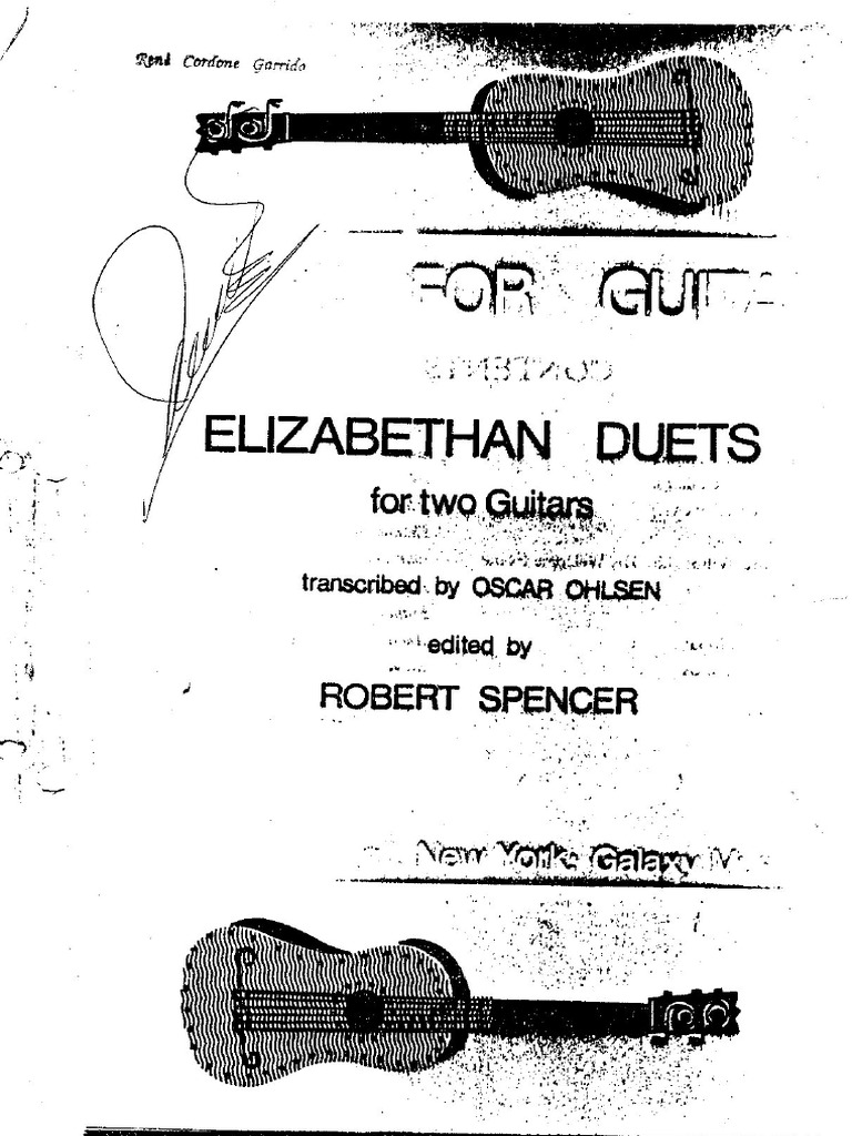 Elizabethan Lute Duets For Guitar PDF