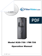 Model H2O-750 Operation Manual